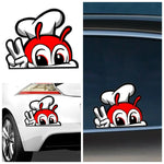 Cute JOLLIBEE Peeking Anime Car Sticker PVC Decal for Automobiles Motorcycles Exterior Vinyl Accesso