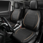 Universal Leather Car Seat Covers Simple Style Breathable Full Set or Front Pair lifestyle view