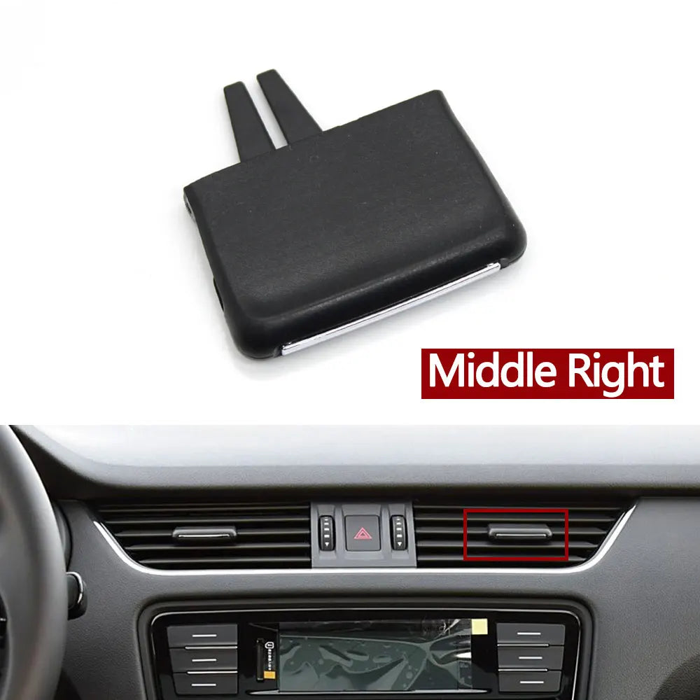 Car Front Dashboard Air Conditioning Outlet AC Vent Grille Slide Tab Clip For Skoda Octavia 2015-2021 5E0819701 5E0819702