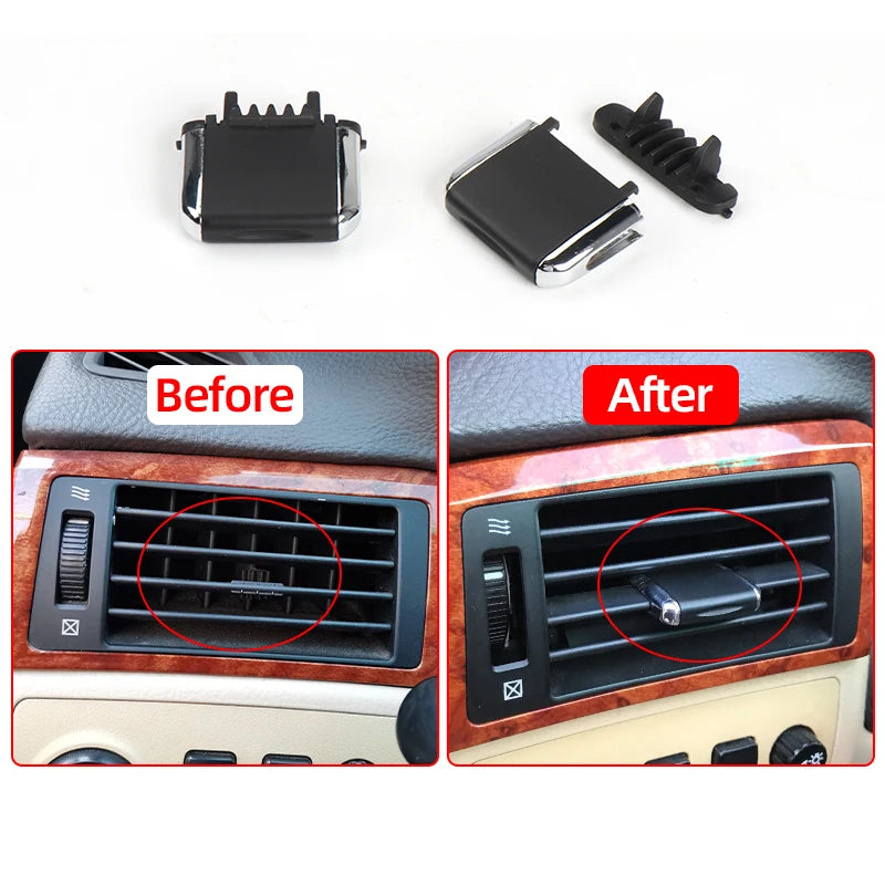  Car Front Dashboard Air Conditioning Outlet AC Vent Grille Slide Tab Clip For Toyota Crown 2005-2009 55660-30400