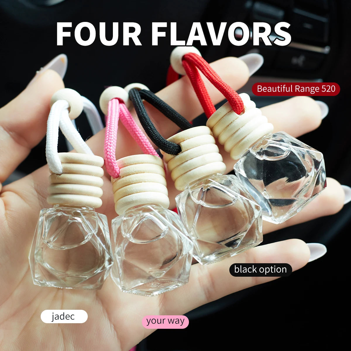 Perfume bottle car perfume, long-term car air freshener, car perfume used for car inte close-up view