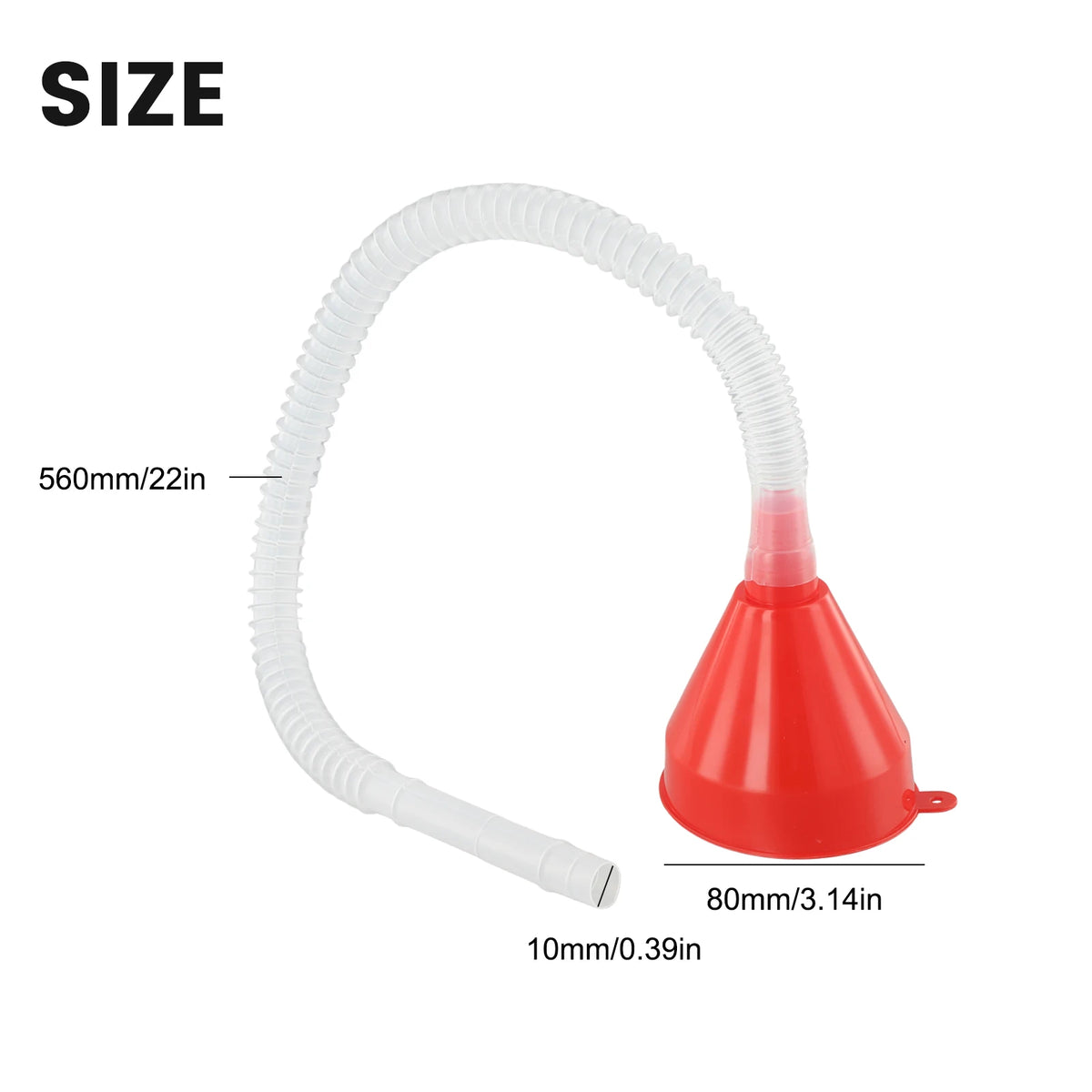 Universal Car Refueling Funnel Telescopic Filling Funnels Car Motorcycle Engine Gas additional angle
