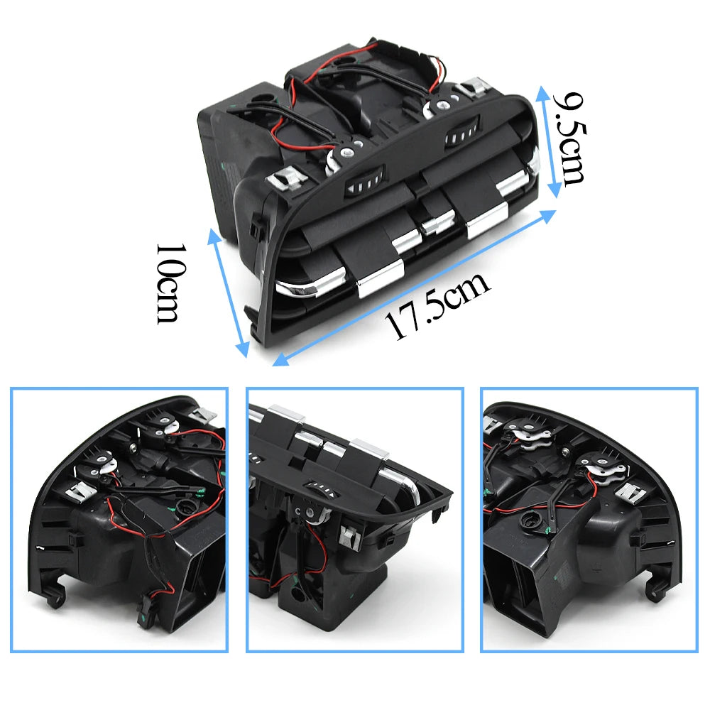 M156 Car Rear AC Vent Assembly Grille Outlet Cover Panel Slider Clip Repair Kit For Maserati Quattroporte 2013-2020 670011357