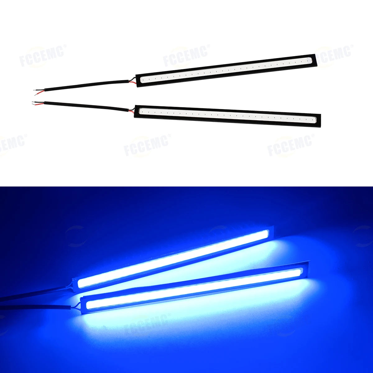 LED Car COB Daytime Running Lights 2 Pcs 12V lifestyle view