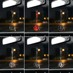 metal Car Mirror Rearview Pendant Auto Interior Decor Pendants Aluminum Wheel With Shock Absorber Or