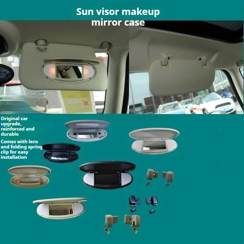 Car Front Sun Visor Makeup Mirror Plastic Cover Sunshade Lid Replacement For BMW Mini Cooper R55 R56 Interior Accessories
