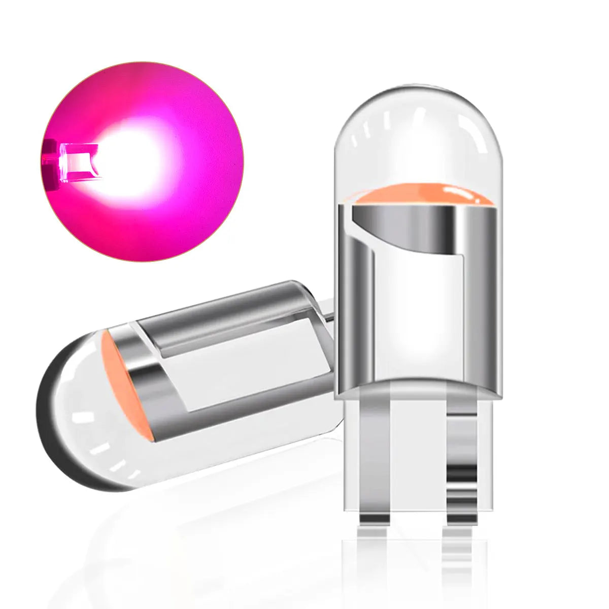 10Pcs 20Pcs Red Yellow White W5W T10 WY5W 192 194 168 LED Car Bulbs for Automotive Rea close-up view