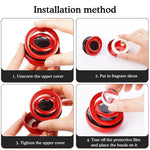 Car Air Freshener Solar Rotating Aromatherapy Star Ball Double Ring Suspended Ornament Diffuser Interior Decoration