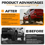 Universal 4PCS Truck Mud Flaps Heat-Resistant Car Splash Guards Trucks Mud Guards Wear-R detail view