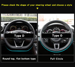 38mm Steering Wheel Cover Carbon Fiber Leather Non Slip Grip Universal Fit for Most additional angle