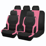 AUTO PLUS Sports Universal Polyester Car Seat Cover Set Fit Most Car Plain Fabric Bico close-up view