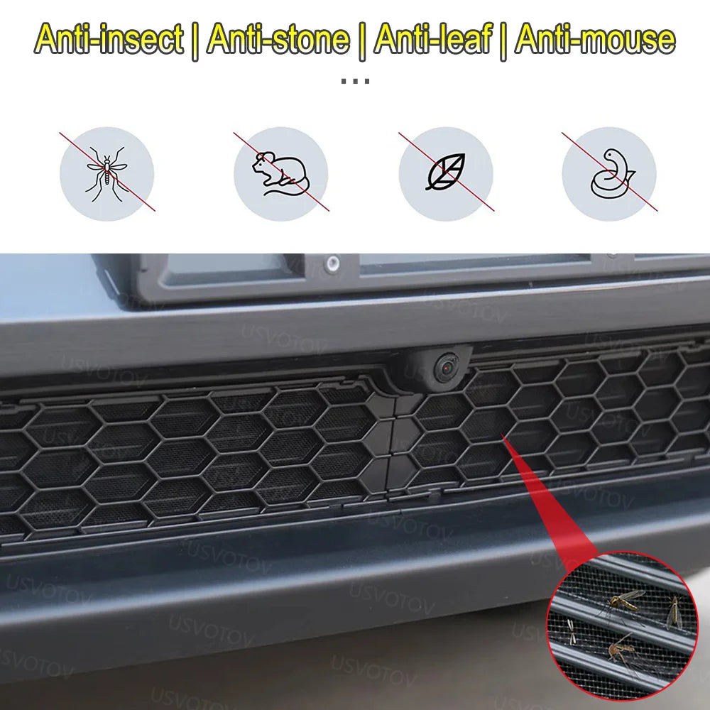 For Tesla Model Y Juniper YL 2025 2026 Front Bumper Grill Mesh | Anti-Insect Air Inle lifestyle view