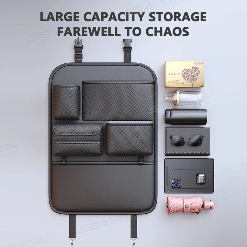Multi-Functional Car Seat Back Organizer Multi-Pocket Storage Bag
