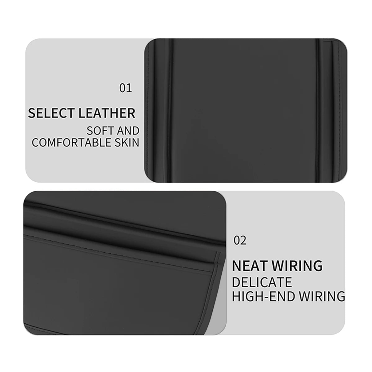 Car Center Console Protector Cover Upgraded Armrest Box Cushion Arm Rest Mat with Side Storage Pocket PU Leather Car Accessories