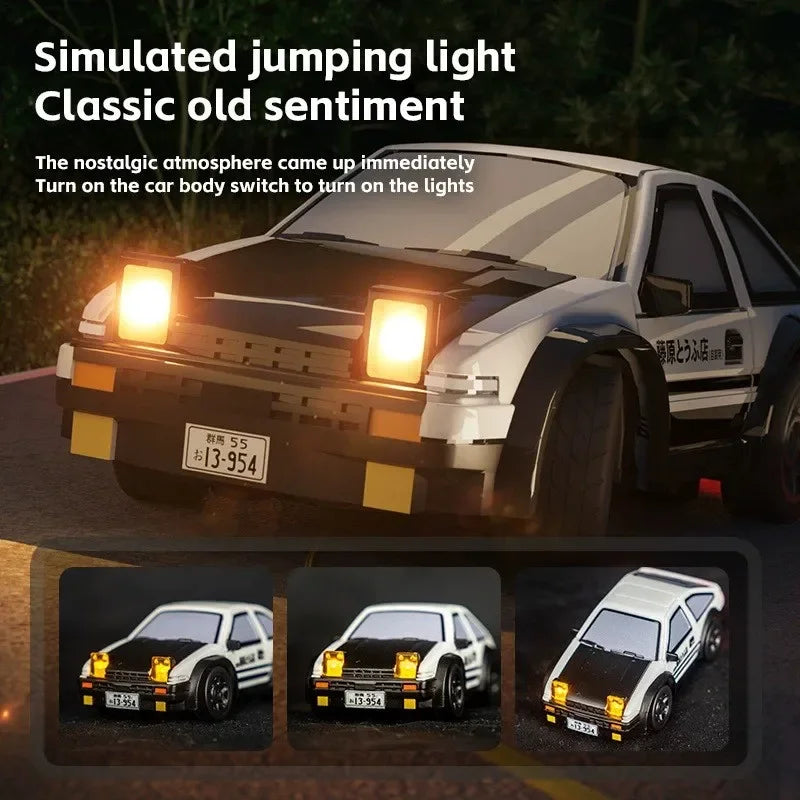 1:64 Desktop RC Drift Car 2.4G High-Speed Racing Car Four-Wheel Mini Desktop Remote C lifestyle view