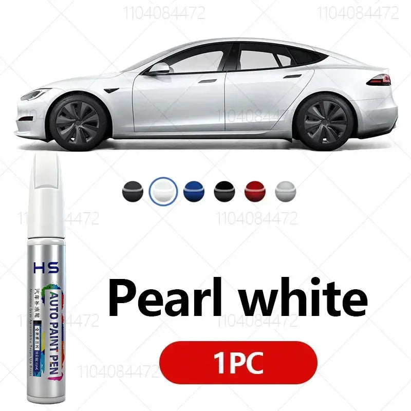 Tesla Model 3 Y X S Scratch Repair Paint Pen | Pearl White & Deepsea Blue Touch Up close-up view