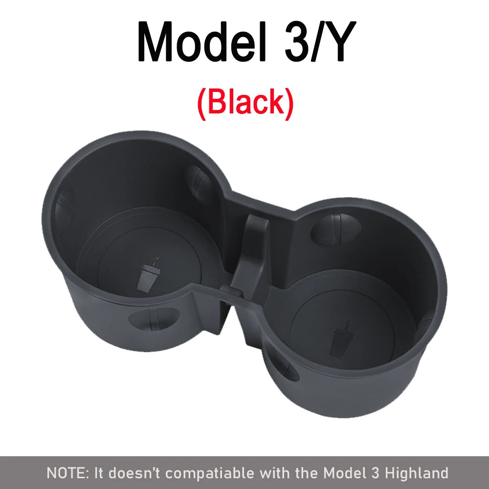 Tesla Model 3 & Model Y Cup Holder Insert | Non-Slip Center Console Organizer close-up view