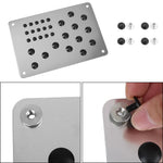 Car Floor Mat Foot Heel Scuff Plate Non-slip Carpet Patch Auto Alloy Silver Cover Anti close-up view