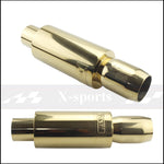 Universal Stainless Steel Exhaust Pipe Muffler | 51-63mm Inlet 89mm Flat Outlet close-up view