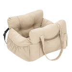 Dog Car Seat with Safety Belt | Non-Slip Pet Travel Bed for Small Dogs close-up view
