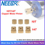 3PCS Metal Gear 10T 14T Copper Motor Pinion for MN82 MN78 MN99S MN168 MN86 MN128 RC Car Crawler Model Motor Upgrade Accessories