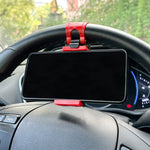 Universal Car Steering Wheel Phone Holder Telescopic Clip