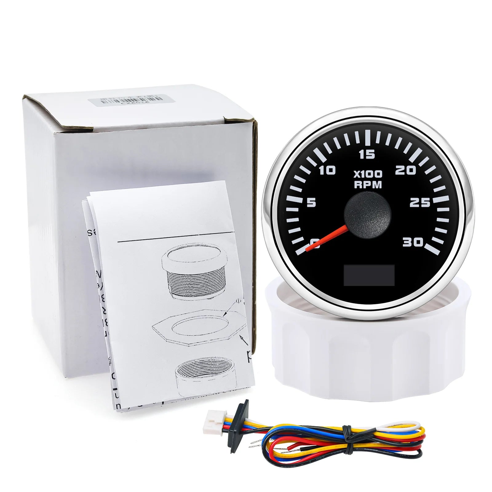 52mm Tachometer with Hourmeter | 7 Color Backlight RPM Gauge for Car Boat lifestyle view
