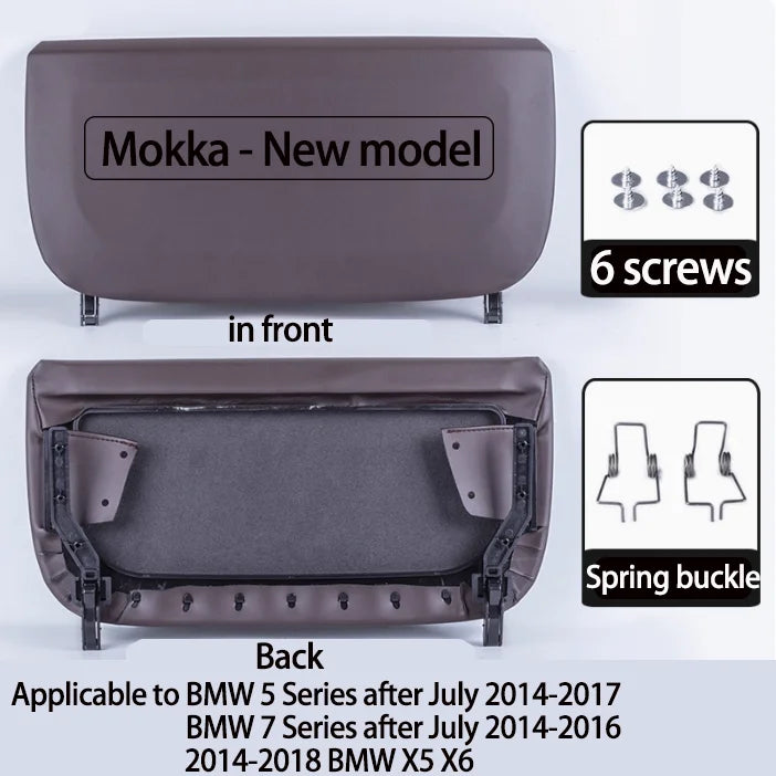 F10 F11 F01 F02 F07 Leather Car Seat Backrest Panel Storage Pocket Cover For BMW 5 7 Ser detail view