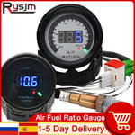 Digital Air Fuel Ratio Gauge 52mm | Narrowband O2 Sensor for 12V Car Voltmeter 2 in 1