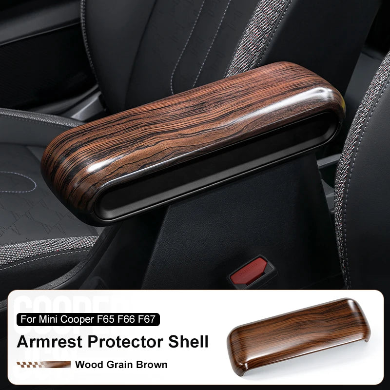 Car Center Console Stowing Tidying Armrest Box Panel Trim Cover For MINI COOPER S F66 lifestyle view