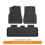 Tesla Model Y Juniper 2025 Floor Mats | Double Layer TPE, Waterproof, Non-Slip, Trunk close-up view
