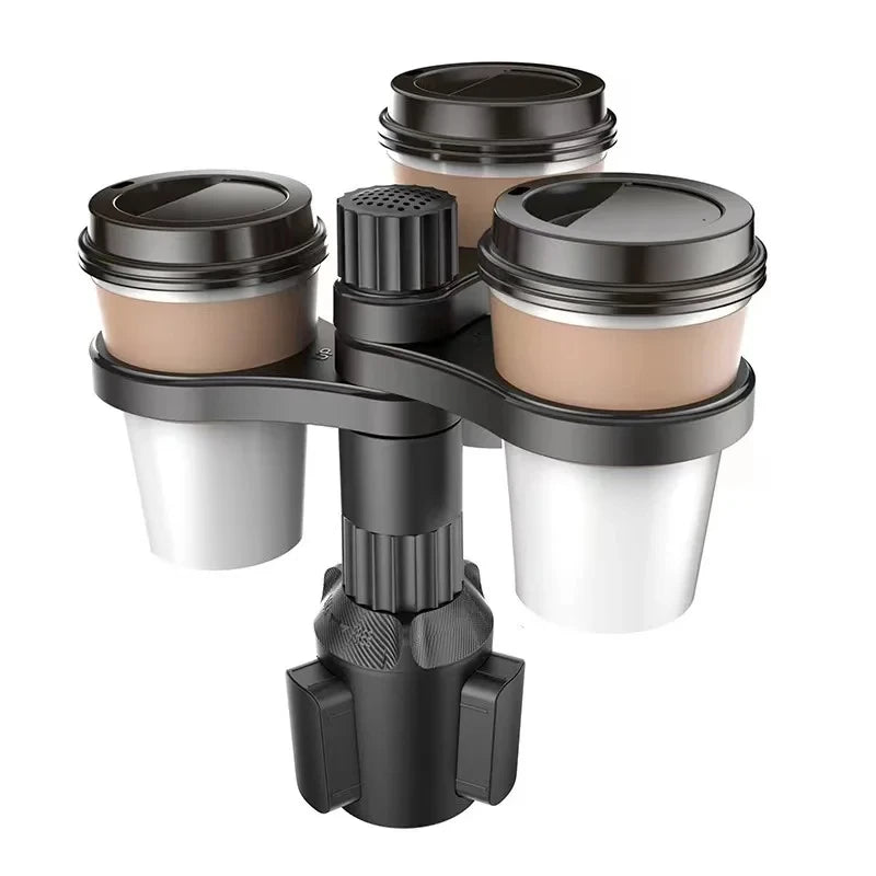 360 Rotating Car Cup Holder Expander Adapter | Adjustable Beverage Bottle Mount