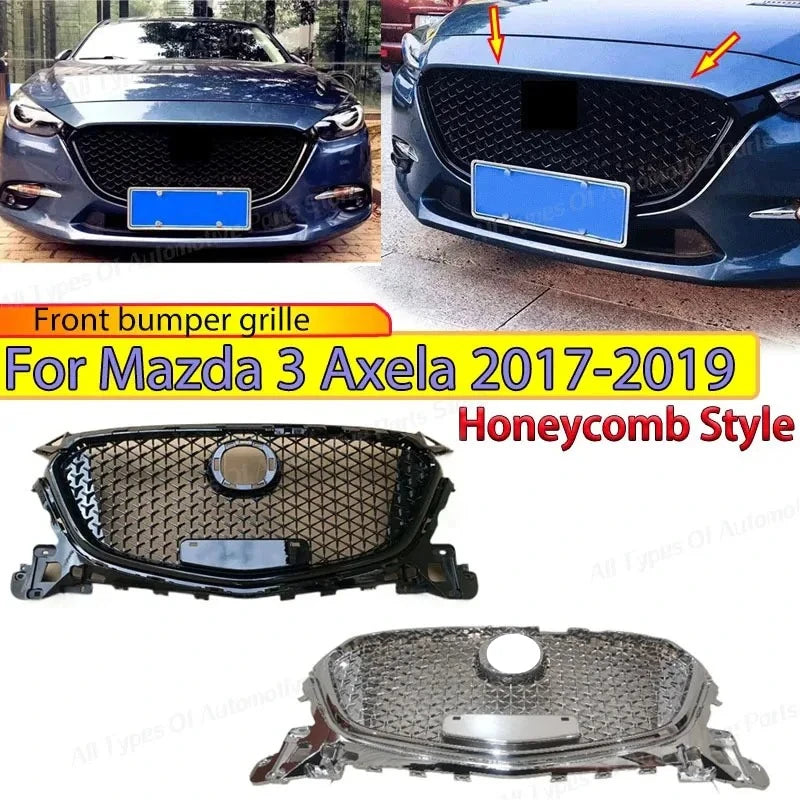 Honeycomb Front Bumper Grille for Mazda 3 Axela 2017-2019 | Racing Air Intake