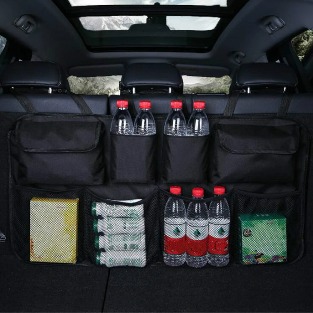 Oxford Cloth Car Trunk Storage Bag Organizer With Four Pockets