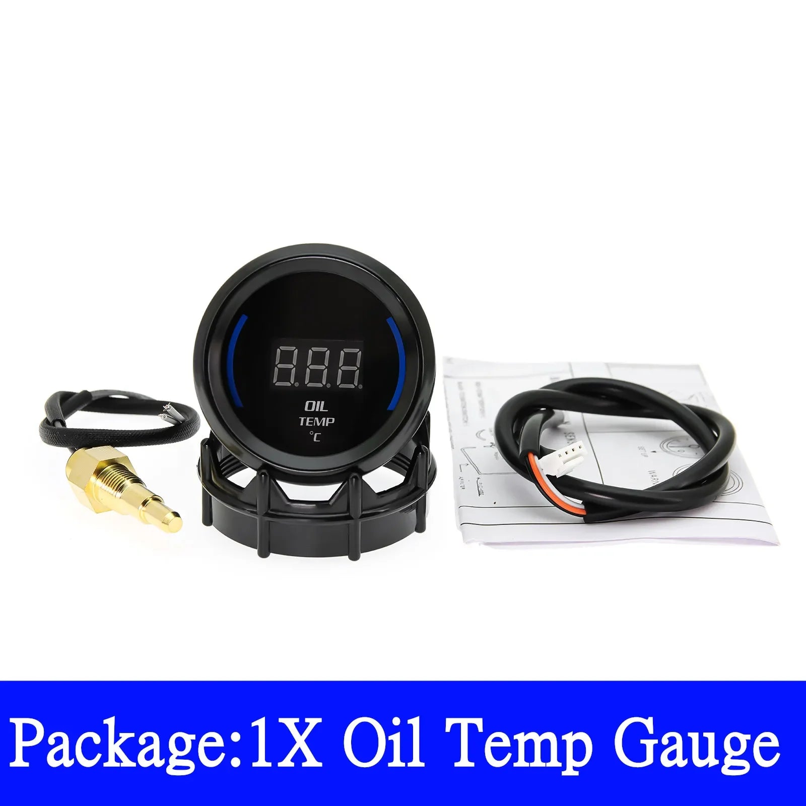 52mm Car Gauge Set | Digital Turbo Boost Water Temp Oil Pressure Voltmeter detail view