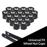 20Pcs Universal Black Car Wheel Hub Nut Protective Caps | ABS Rust Proof Waterproof Tire detail view
