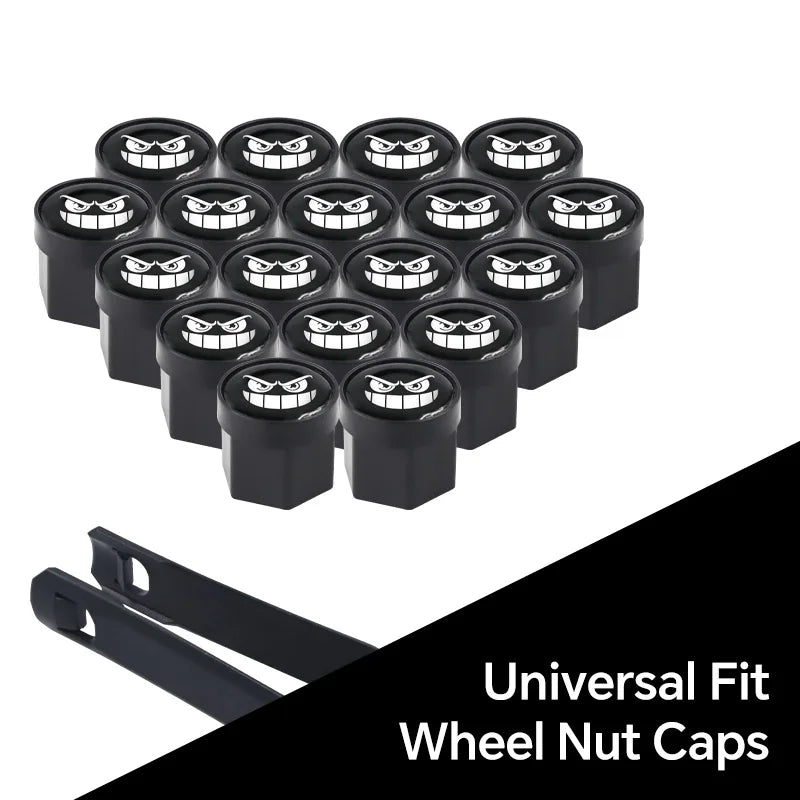 20Pcs Universal Black Car Wheel Hub Nut Protective Caps | ABS Rust Proof Waterproof Tire detail view