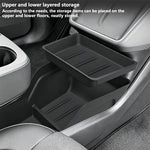for Tesla Model Y Standard 2026 Accessories Center Console Storage Organizer Box Armrest Box Storage Tray Protection Mat