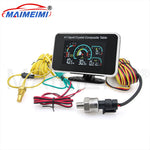 4 in 1 LCD Car Digital Gauge with Alarm | Water Temperature Oil Pressure Voltmeter Fue close-up view