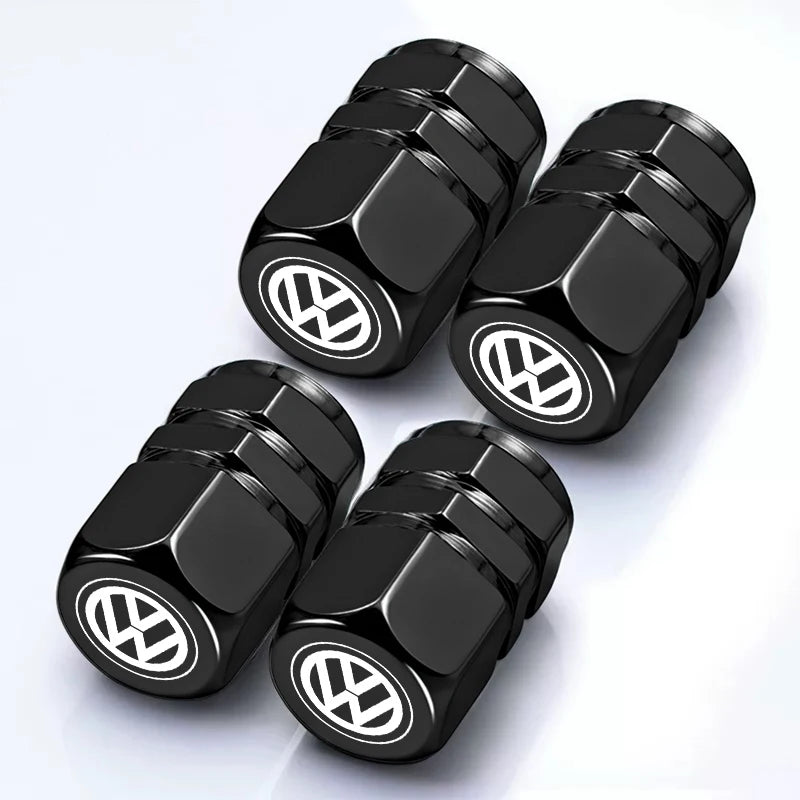 4Pcs Car Wheel Valve Air Core Caps | Aluminum Alloy Tire Accessories for VW Models