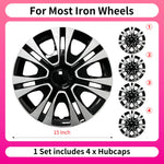 4PC 15 Inch Iron Steel Wheels Hubcaps Cover for Automobile Full Rim Cover Caps Rim Hubcap for R15 Tire Universa Car Accessories