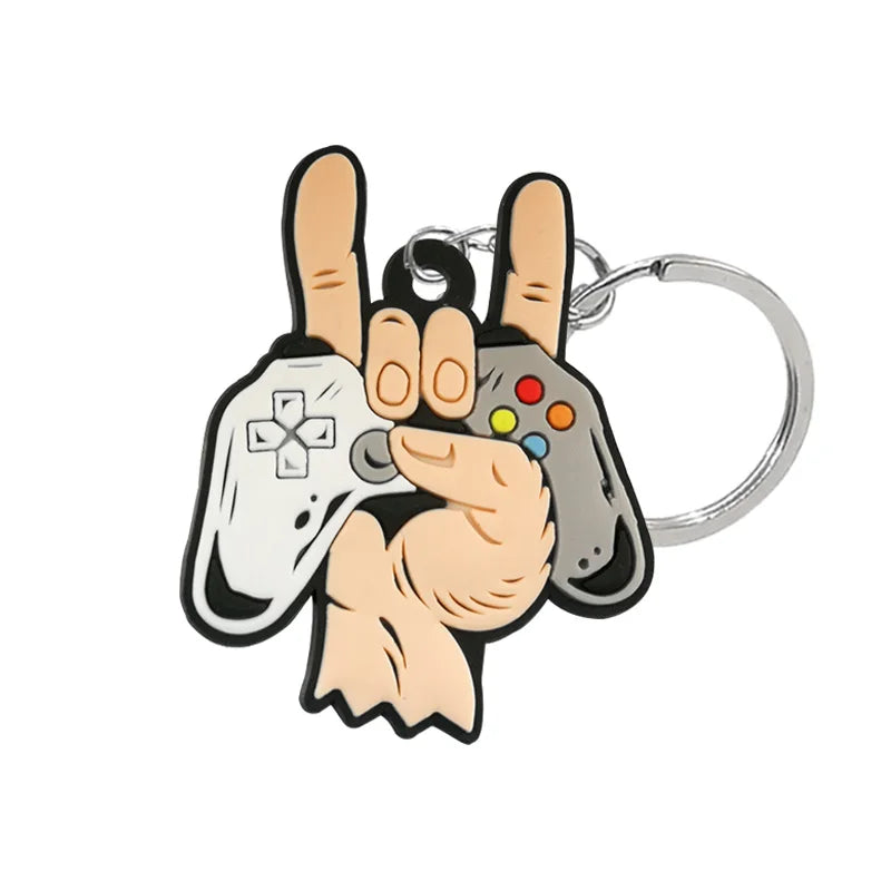 1PCS PVC new style Game Machine Keychain & Keyring Cute Gamepad Joystick Key Chain Ke lifestyle view