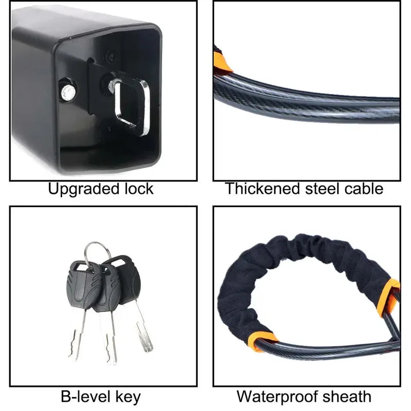 Heavy Duty Steering Wheel Lock Anti Theft Cut Resistant Retractable Cable Seatbelt Fa lifestyle view