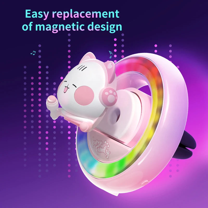 RGB Voice-Controlled Car Air Vent Rhythm Light | Aromatherapy Diffuser with 2 Unscent alternate view