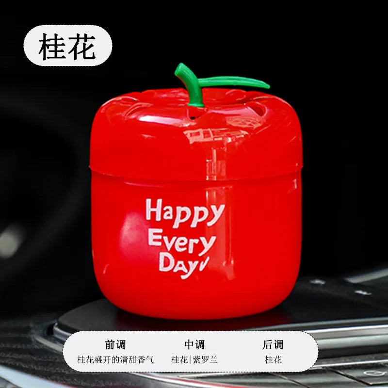 Apple Car Fragrance Decoration Car Air Freshener Fruit Flavor Solid Fragrance Decoration
