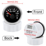 52mm Water Temperature Gauge 40-120Celsius with 7-Color Backlight and Alarm | Car Coolan detail view