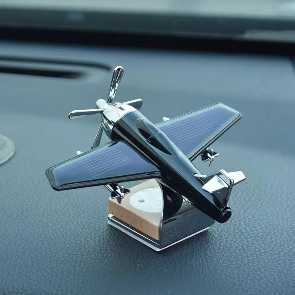 Solar Aircraft Car Air Freshener | Mini Car Perfume Decoration