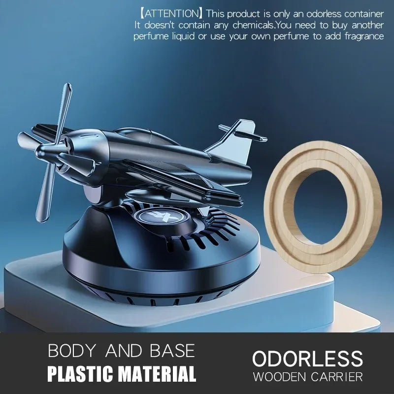 Solar Powered Car Air Freshener Helicopter | Rotating Aromatherapy Decor for Interior detail view