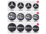 4PCS 56/60/65/75mm Car Wheel Center Hub Cap Emblem Sticker For Mercedes Benz W204 W20 alternate view