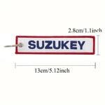 SUZUKEY Logo Keychain Double Sided Embroidery Alloy additional angle